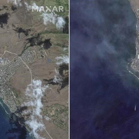 Before-and-after satellite images show Maui devastation in stark contrast